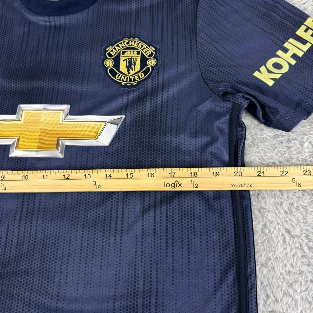 Adidas Manchester‎ United 2018-19 Third Jersey Parley Navy Blue Gold Mens Large
